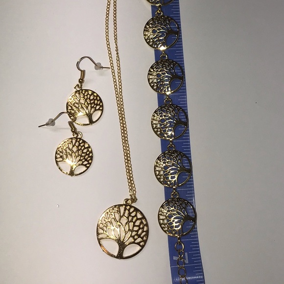 Tree of life necklace earrings bracelet set - Picture 2 of 7